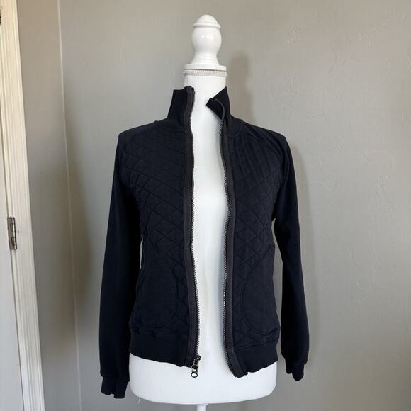 Noble Outfitters Equestrian Apparel Woman’s Quilted Jacket Size S Navy Blue - Picture 4 of 11